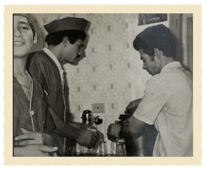 Atendimento no balcão da Osnir nos anos 60