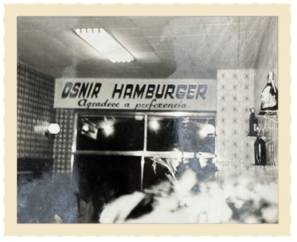 Letreiro original: Osnir Hamburger agradece a preferência